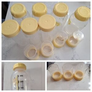 Medela baby bottles and caps
